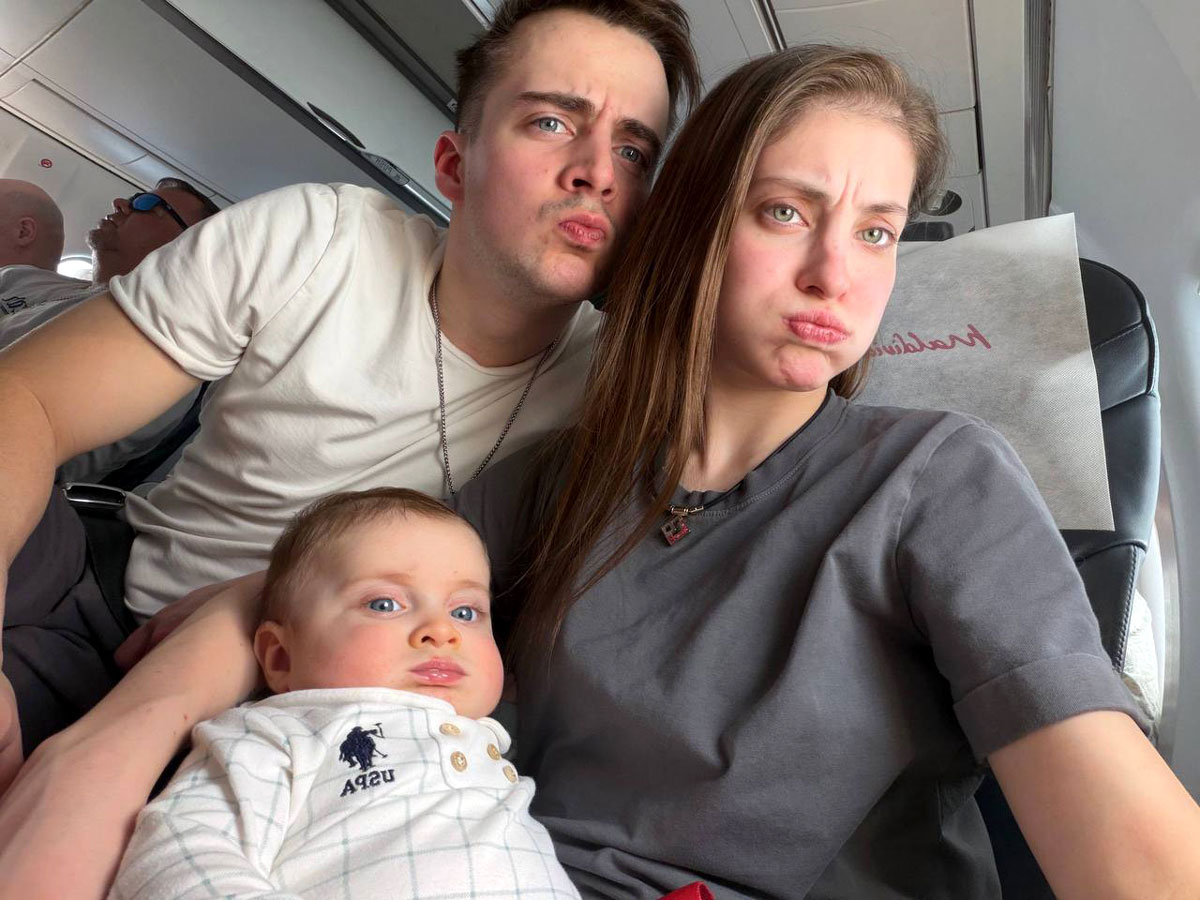 Алена Косторная с Георгием Куницей и сыном