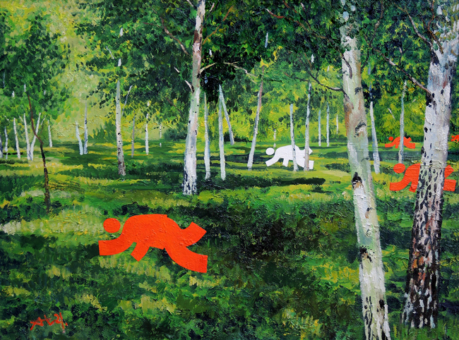 Картина-Игоря-Новикова-_Русский-лес_